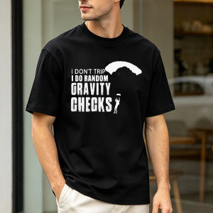 I Dont Trip I Do Random Gravity Checks T Shirt Men Women Climber Mountain Silhouette Print Cotton Crew Neck Hiking Casual Tee