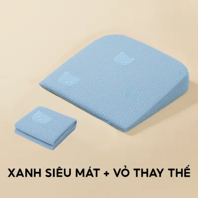 Gối chống trào ngược cho bé EMA thiết kế dốc phẳng chuẩn y khoa không gây võng lưng trẻ Gối trào ngược cho trẻ sơ sinh