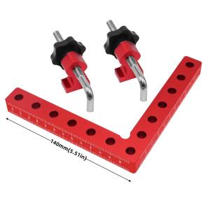 【Ready Stock】140mm Right Angle Fixing Clip 90 Degree L-shaped Auxiliary Fixture Positioning Panel Fixing Clip Woodworking Clamping Tool