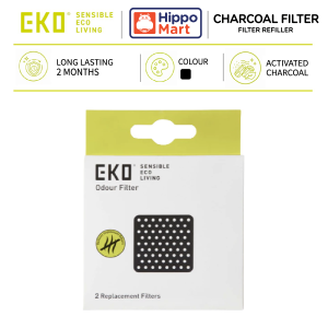 EKO | Charcoal Filter | 8cm x 8cm | Absorbs Odour | Long Lasting | Activated Charcoal Odour Filter