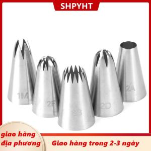 [COD] SHPYHT Giao hàng địa phương Bộ 5 đầu phun kem bánh ngọt bằng thép không gỉ dùng để trang trí bánh cupcake