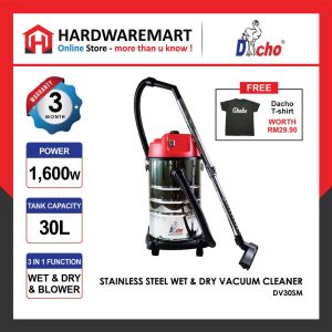 Dacho Stainless Steel Wet and Dry Vacuum Cleaner SIRIM APPROVED 1500W/30L