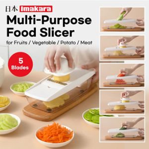 🔥Imakara Multi-Purpose Food Slicer for Fruits / Vegetable / Potato /Meat 🔥 5 Blades