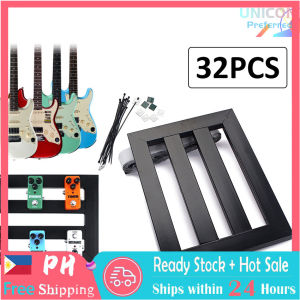 Guitar Effect Pedal Board Aluminum Alloy Pedalboard 14.56*10.78 inch Medium Size With Magic Tape Velcro [COD][Ready Stock]