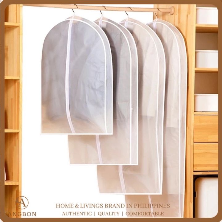 12 Pcs Transparent Garment Bags With Shoe Bags - 60x120cm, PEVA Waterproof, Dust Proof Hanging Clothes Protectors - View #6