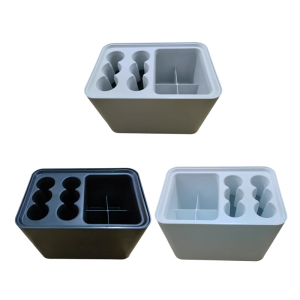 Durability Umbrella Holder with 6Round Holes and 4 Square Slot Umbrella Stand for Home Use with Water Draining Designs