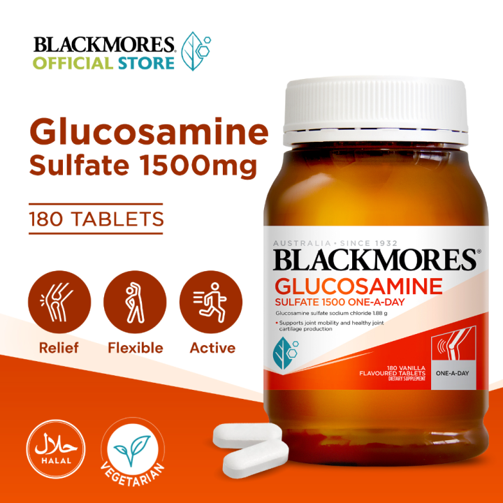 Blackmores Glucosamine Sulfate 1500 (180s) – Supports Cartilage & Joint ...
