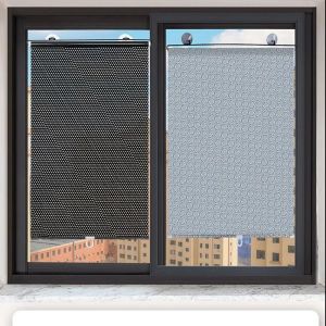 NCNC Không đinh Màu đặc Bền bỉ Trang trí phòng ngủ Che cửa sổ có cốc hút Cửa sổ Trang trí nội thất Nhà bếp Rèm cản sáng Rèm cuốn Rèm cửa Rèm cửa sổ