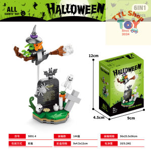 Đồ Chơi Lắp Ráp Lâu Đài Quỷ Ám Lắp Ghép Biệt Thự Halloween Mô Hình Phù Thủy Xếp Hình Ma Quái Quà Bé