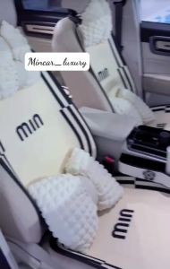 Mincar Bộ Lót Ghế ô Tô Logo MIN Cao Cấp Trang Trí Xế Yêu Chất Liệu Vải Thoáng Khí Chống Nóng