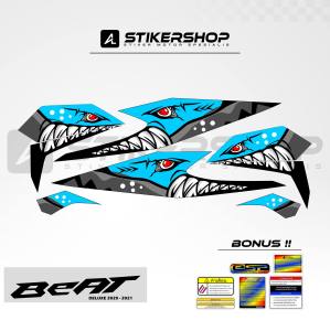 stiker striping beat deluxe 2020 - 2021 grafis variasi shark 003