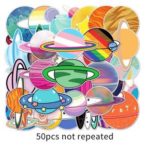 50pcs Sticker Alien Planet Astronaut Cartoon Decal Decorative Stationery Scrapbooking Stickers Kid Toy