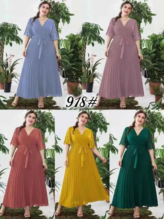 R 918 Plus size Casual Formal Long Dress Gown with Premium high quality Lazada PH