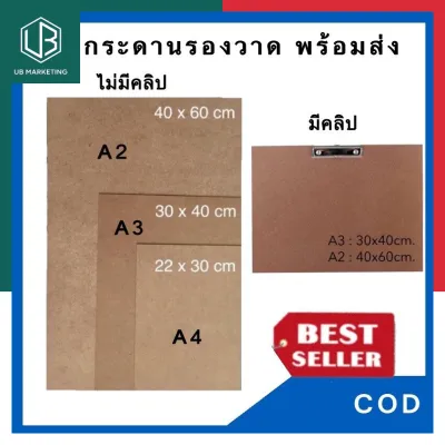 กระดานรองวาด ใช้วาดรูปรองเขียน แผ่นไม้วาดเขียน ขนาด A1/A4/A3/A2/A5 มีคลิบ/ไม่มีคลิบหนีบ แผ่นรองเขียน แผ่นไม้รองวาด พร้อมส่ง UBMARKETING