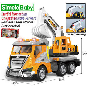 Electric Toy Car for Child Simulation Engineering Truck With Sound and Light Toys for Kids