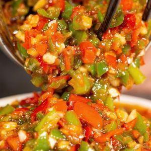 双椒酱 Double Chili Sauce 青红剁椒酱 香辣拌面拌饭酱 Stir Fry Noodle Rice Sauce