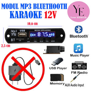 Kit Modul MP3 Musik Bluethooth 12V V8.7 AUX USB Record dan Bisa Karaoke