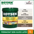 Boysen Color Series Permacoat Semi-Gloss Latex Chocolate Kiss B7588 Acrylic Latex Paint - 1L. 