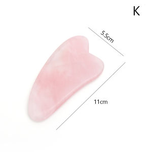 DECINIEE Natural Rose Quartz Jade Roller Guasha Stone Board Massage Gua Sha Scrapers Board Plate Jade Face Massager Tool For Face Neck Back Body