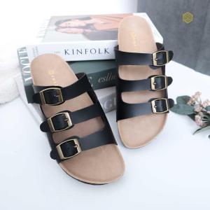 Amazeus FREESIA Sandal Wanita Casual Sendal Slop Kekinian Model Ban Tiga
