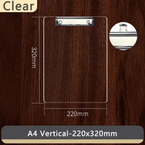 INNEED A4/A5/B5/A6 Clipboard Acrylic Vertical/Horizontal Clip Writing Pad Multi-functional Clear Menu Clip Board Gift