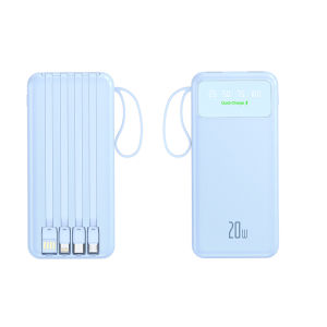 20000mah Powerbank Pengisian Super Cepat 20W Dengan 4 Kabel USB Ganda