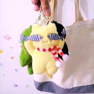 Delicate Cat Plush Toy Pendant Fashionable Cat Keys Holder Plush Dolls Keychains Cat Pendants Backpack Pendant for Teens