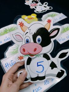 Bộ Bò Con & Bó Cỏ (Đồ Dùng Dạy Học MIKI)