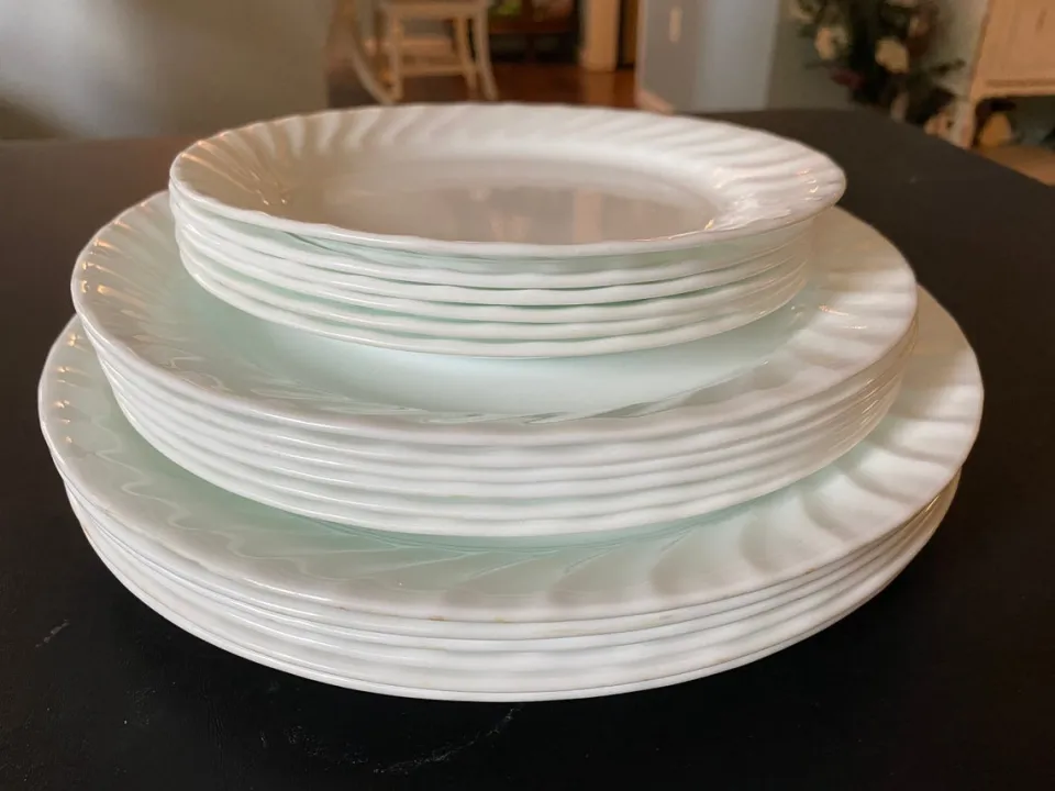 Corelle enhancements white outlet swirl