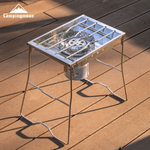 Campingmoon CK-25PG Korean Style IGT Rack Stainless Steel Windproof Butane Stove Plate Camping Table