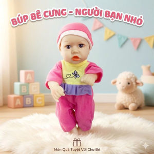 Búp Bê Nhựa Mềm 30cm Vynil Reborn Doll 12 inch (màu mắt ngẫu nhiên)