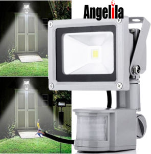 Angelila Motion Sensor 20W LED Flood Lights Outdoor Security Floodlight Waterproof Daylight/Warm white PIR Flood Light