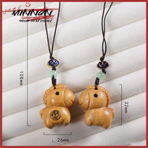 [minnan] พวงกุญแจรูปม้าไม้จันทน์สุดสร้างสรรค์สำหรับแขวนตกแต่งโทรศัพท์มือถือของตกแต่งทำจากไม้น่ารักของขวัญคู่