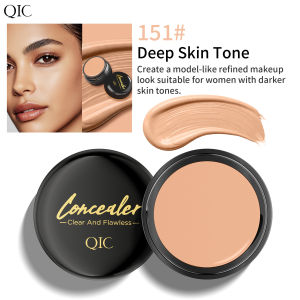 Long-Wear Concealer Cream Buildable Coverage Face Makeup Clear and Flawless Naturally Matches Skin Tone Cover Blemishes Invisible Pore Concealer Covering Tattoos Spots Acne Scars