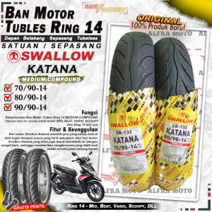 BAN MOTOR MATIC TUBLES RING 14 BAN MOTOR DEPAN BELAKANG BEAT VARIO SCOOPY RING 14 TUBLES BAN SWALLOW KATANA RING 14