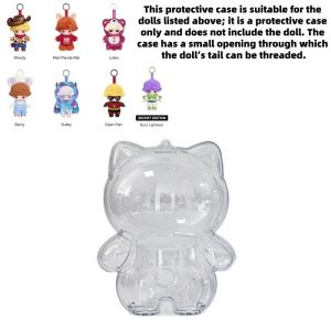 JBMBHC HD Clear Shockproof Storage Box Transparent Plush Doll Display Case Keychain Accessory Organizer