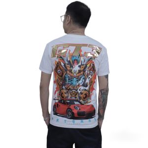 Patgang Kaos Distro Pria / Kaos T-Shirt GT3 ( Foil Gold )