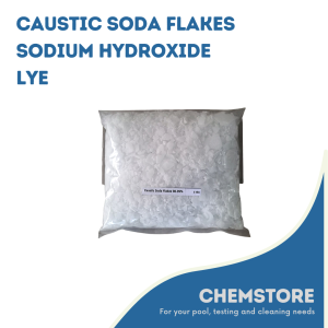 Caustic Soda Flakes Lye Sodium Hydroxide for Soap making Declogging RO membrane cleaning Aircon cleaning 1kilo CHEMSTORE