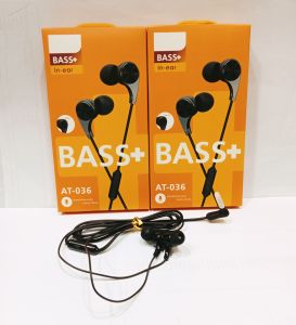 Handsfree AT-036 + Mic Headset Stereo Earphone Bass+ Magnetic Head Extra Bass