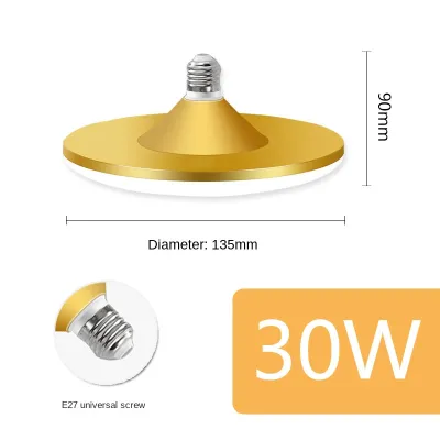 Đảm bảo ánh sáng Đĩa bóng đèn LED E27 siêu sáng bóng đèn đèn tiết kiệm năng lượng thương mại gia đình 15W 20W 30W 40W 50W 60W ánh sáng trắng 220V