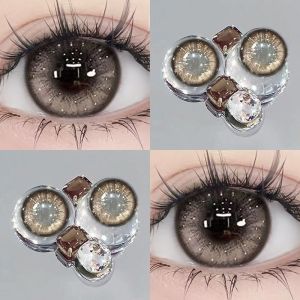 Use for Half A Year Natural Brown Large Diameter 半年抛美瞳舒适自然棕色隐形近视眼镜学生党大小直径