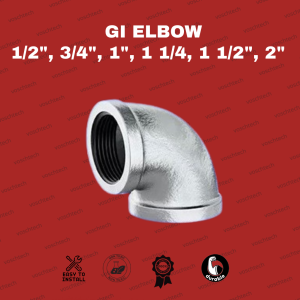 GI FITTINGS ELBOW – Heavy-Duty Galvanized Iron Elbow Fitting