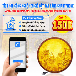Đèn Hào Quang Thờ Phật Trúc Chỉ In Hoa Sen Trang Trí Bàn Thờ Treo Tượng Phật TC-HQ-54