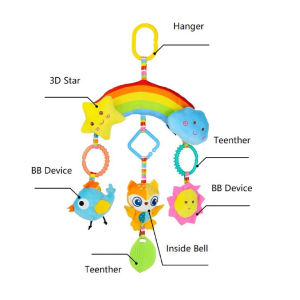 **Malaysia Seller** Baby Toys Infant Newborn Hand Rattle Hanging Soft Book Wrist Foot Sock Kids Toy Cartoon Animal Plush