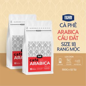 Cà Phê Arabica Cầu Đất Size 18 Rang Mộc - Xay Sẵn - Nguyên Hạt - Pha Phin Pha Máy Nguyên Hạt Gu Americano & Cold Brew
