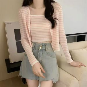 BestStore - Setelan Cardigan Long Sleeve + Kemben Dalaman / One Set Kekinian / Set Cardigan