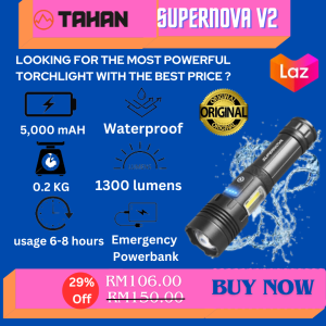 TAHAN Supernova Torchlight V2 | Zoomable LED Powerful Torchlight  & Battery