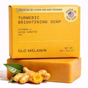 Glo Melanin Organic Turmeric Soap for Dark Spots Soap for Face All Natural Face Wash