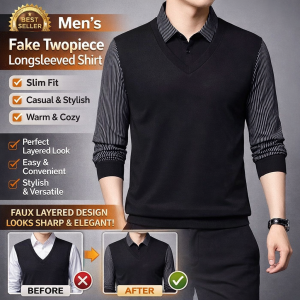 Mens thickened longsleeved tops for middleaged men