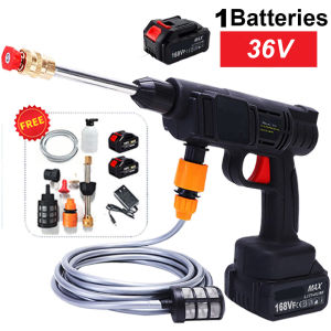 【COD】Wireless Car Washer 48V Lithium Battery Portable High Pressure Washer Cleaning Water Gun Garden Sprayer